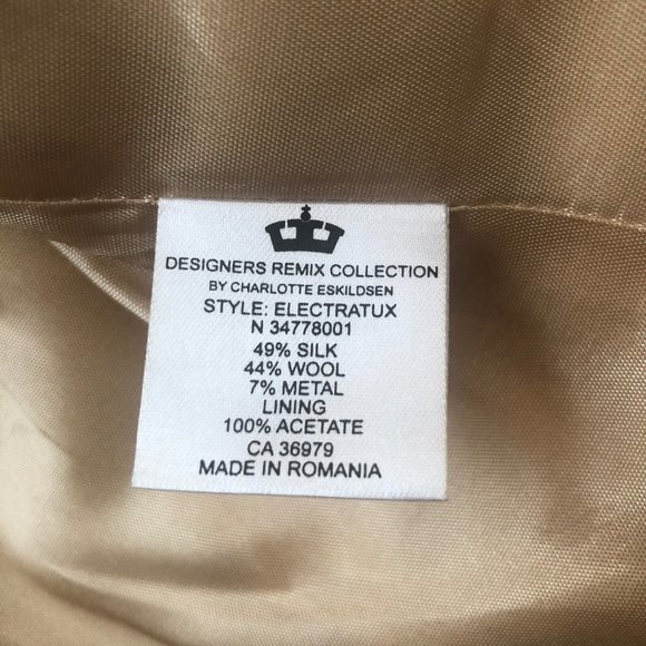 Designers Remix Collection Blazer. Cream colored. Size 34/US size 2. - Picture 4 of 4